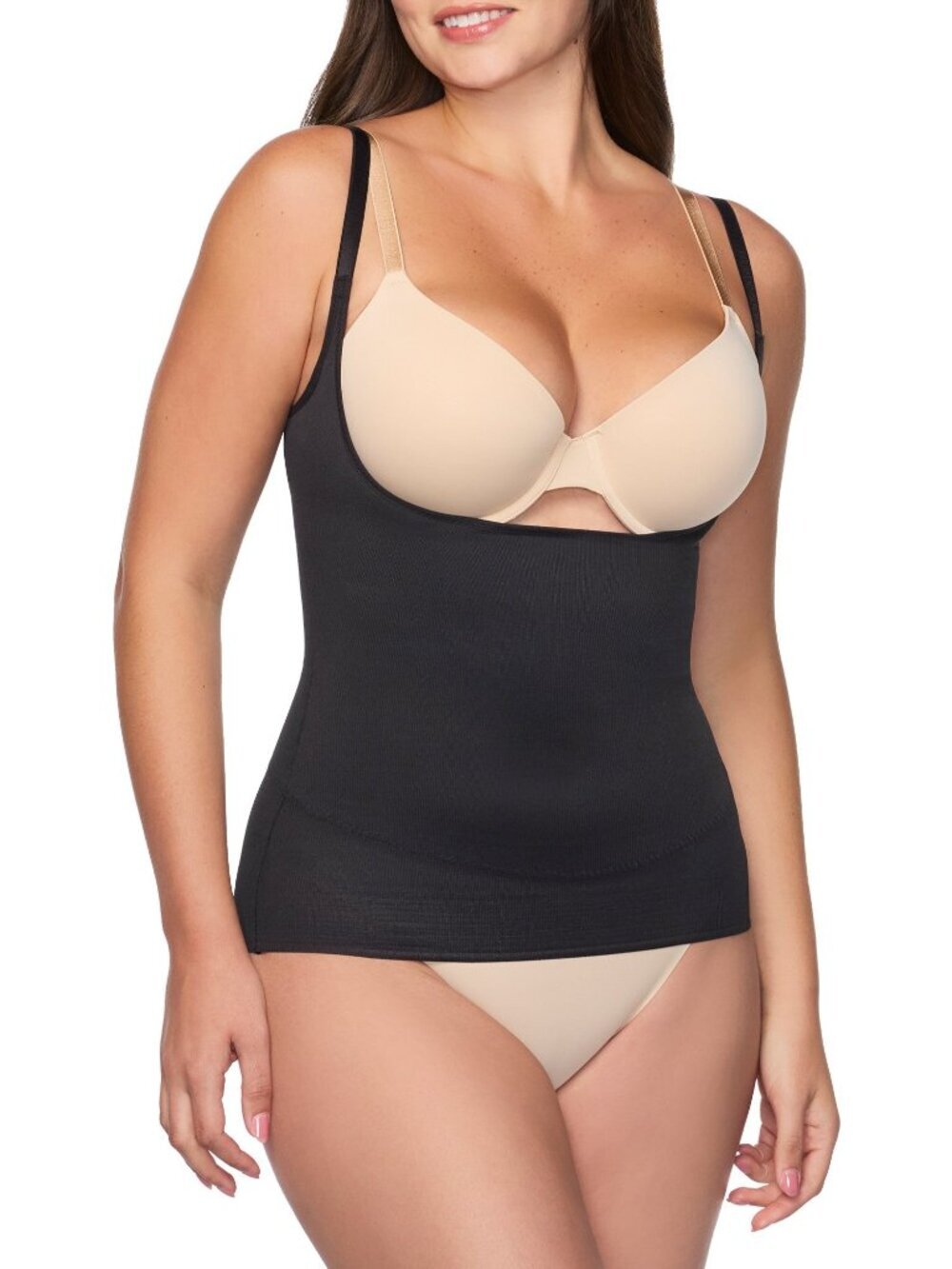 Cupid Intimates Back Magic® Open-Bust Shaping Cami - Black
